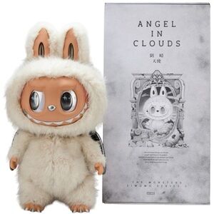 New Pop Mart The Monsters Labubu Zimomo Angel In Clouds Giant Vinyl Figure